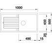 BLANCO 517569 drez ZIA XL 6 S aluminium bez excentru SILGRANIT PuraDur