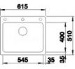 BLANCO 519640 drez NAYA 6 aluminium bez excentru SILGRANIT PuraDur